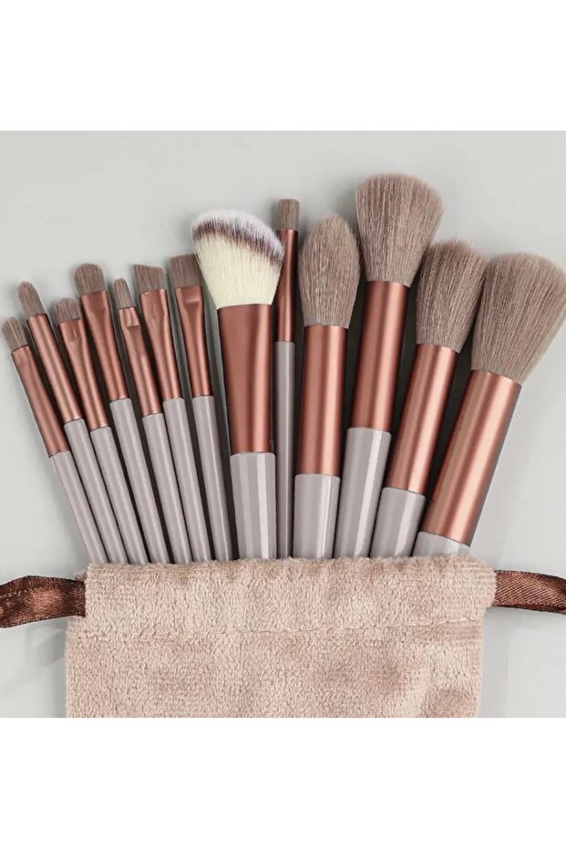 13pcs brown 33Pcs Makeup Tools Kit Professional Soft Fluffy Makeup Brush Set Foundation Blush Eyebro