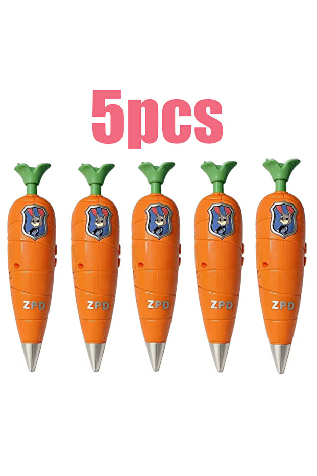 Bandai 5 pcs 1/3/6/10Pcs Zootopia 2 Carrot Recorder Pen | Judy & Nick Style for Kids | 60s Mini Reco