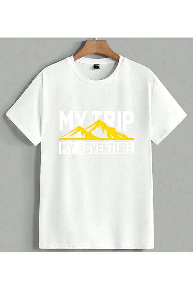 Sari Dag Logo Design Printed Unisex Oversize T-Shirt White