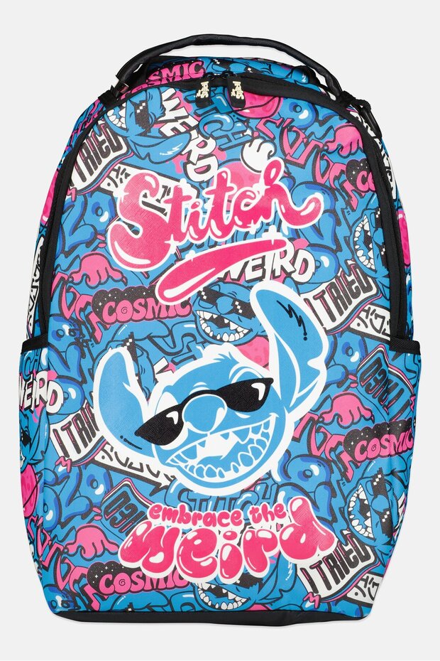 Kids Girl Stitch Graphic Print Backpack, Multicolor
