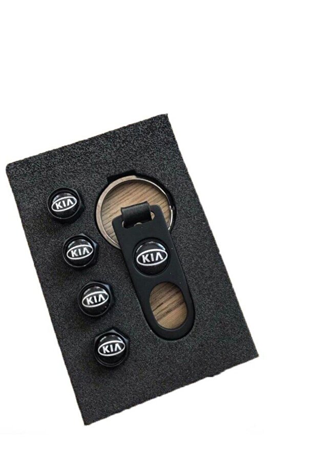 Kia Metal Valve Cover and Keychain Set