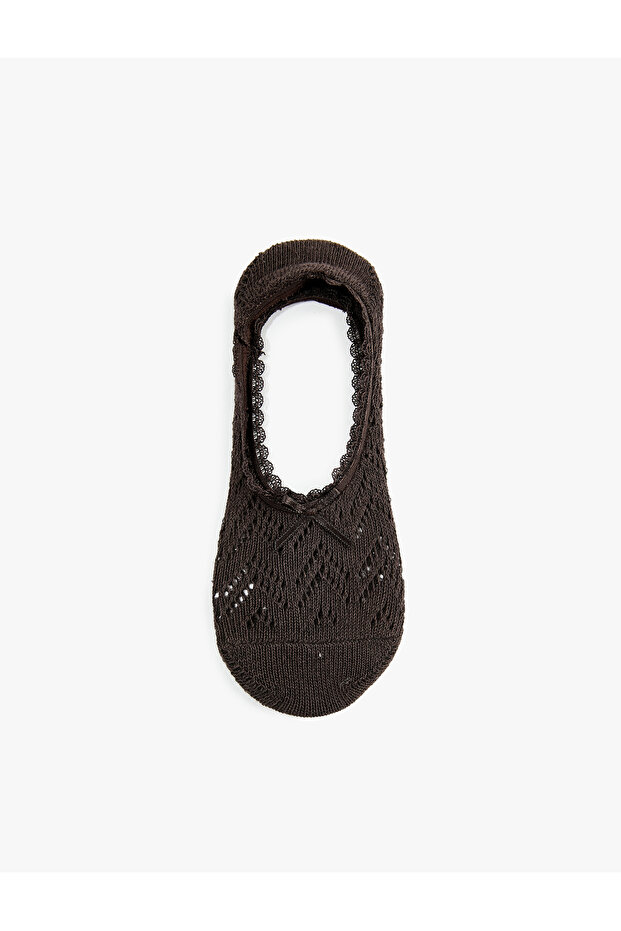 Lace Bow Detailed Ballerina Socks