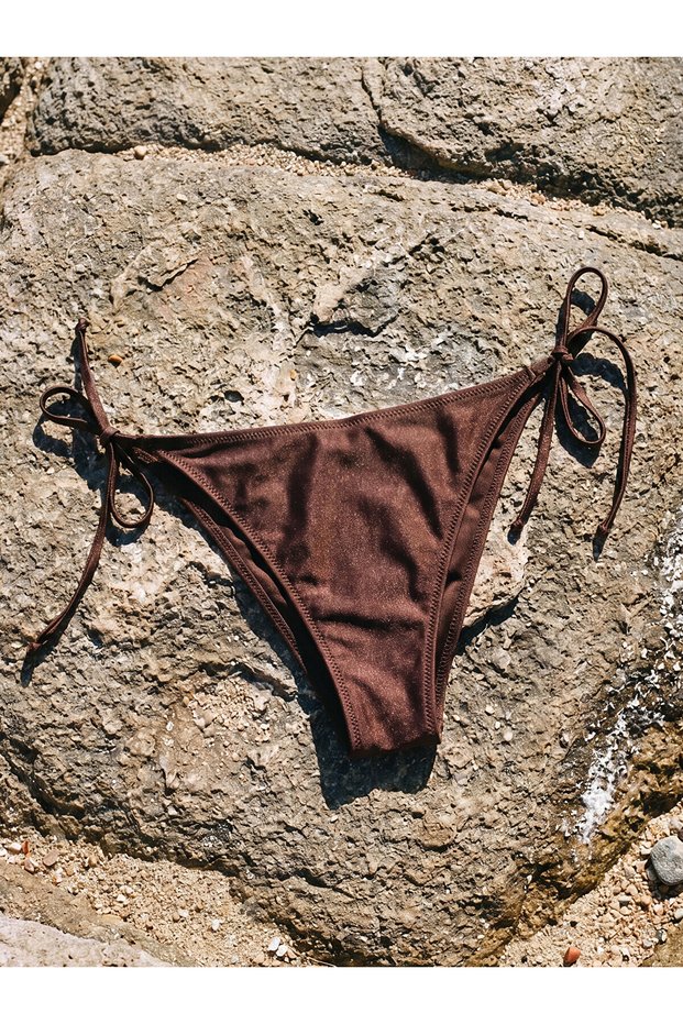 Two Mt Shop Quality Brazilian Shiny Look Women's Bikini Bottom