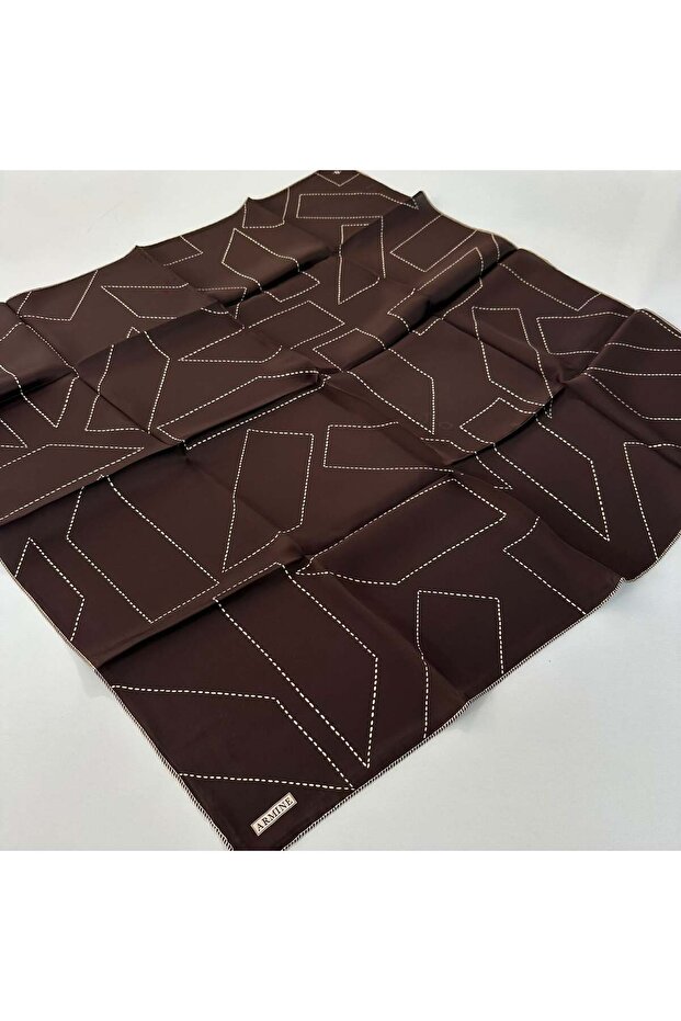 Sura Silk Scarf 2026-2027 Latest Spring Winter Brown Pkf9642D-02