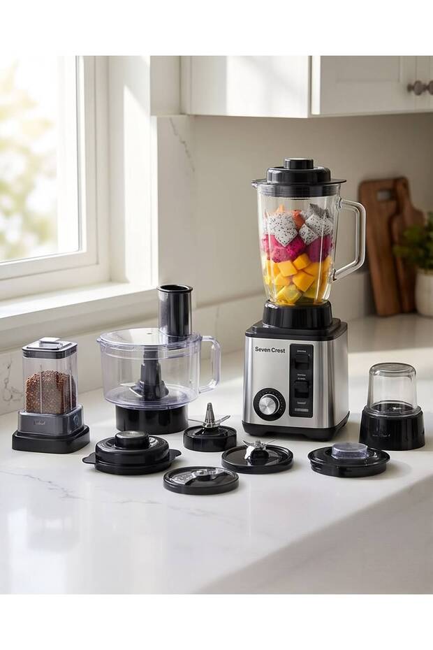 خلاط ومحضرة طعام 8 في 1 Seven Crest BF-5042 متعدد الوظائف مع عصارة ومطحنة