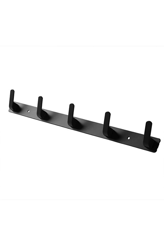 5-Hook Frosted Black Bathroom Towel Hooks Heavy Duty Farmhouse Bathrobe Hanger Hat Hanger Kitchen Clothes Hook Towel Holder
