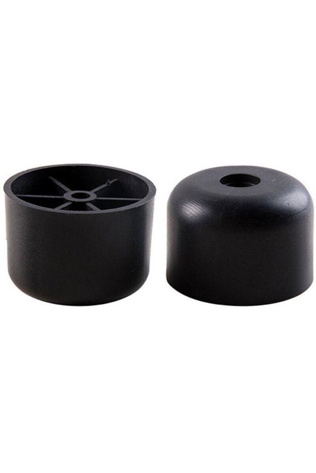 Black, 12-piece set of plastic furniture legs, 25 mm high, round sofa furniture legs.