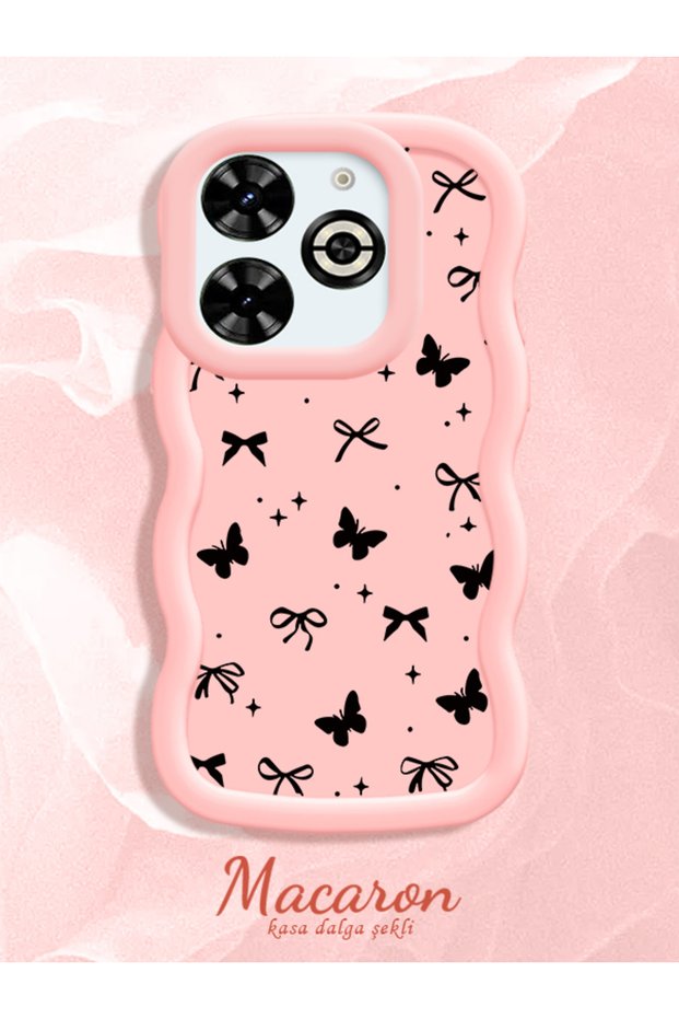 Infinix Smart 8 Plus Compatible Slim Butterfly Bow Printed Soft Structure Daily Use Phone Case