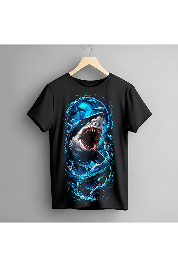 Ocean Predator – Dot Flow™ Premium Baskılı Tişört