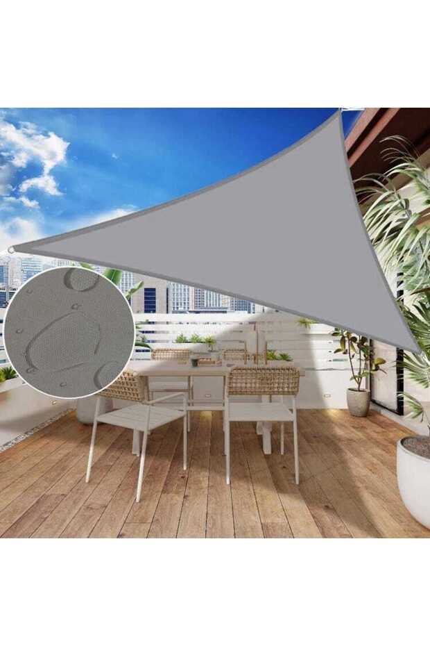 Sunshade sail, UV protection, sun protection, easy to install (4.5m x 4.5m x 4.5m, gray)