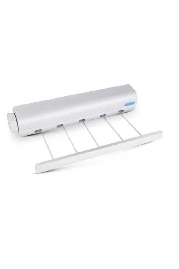 Wall-Mounted Folding Clothes Rack with Five 3.80-Meter Retractable Clotheslines for Indoor and Outdoor Use