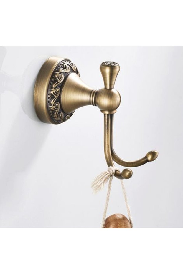 Bathroom lighting fixtures, chandeliers, European-style bases, wall hooks, brass, vintage double hooks