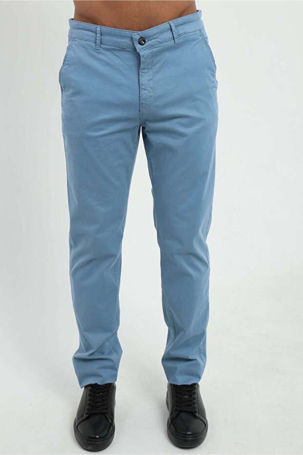 Men's Regular Fit Blue Pants