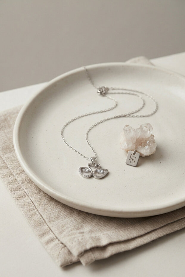 316L Steel Chain Swan Model Silver Color Necklace