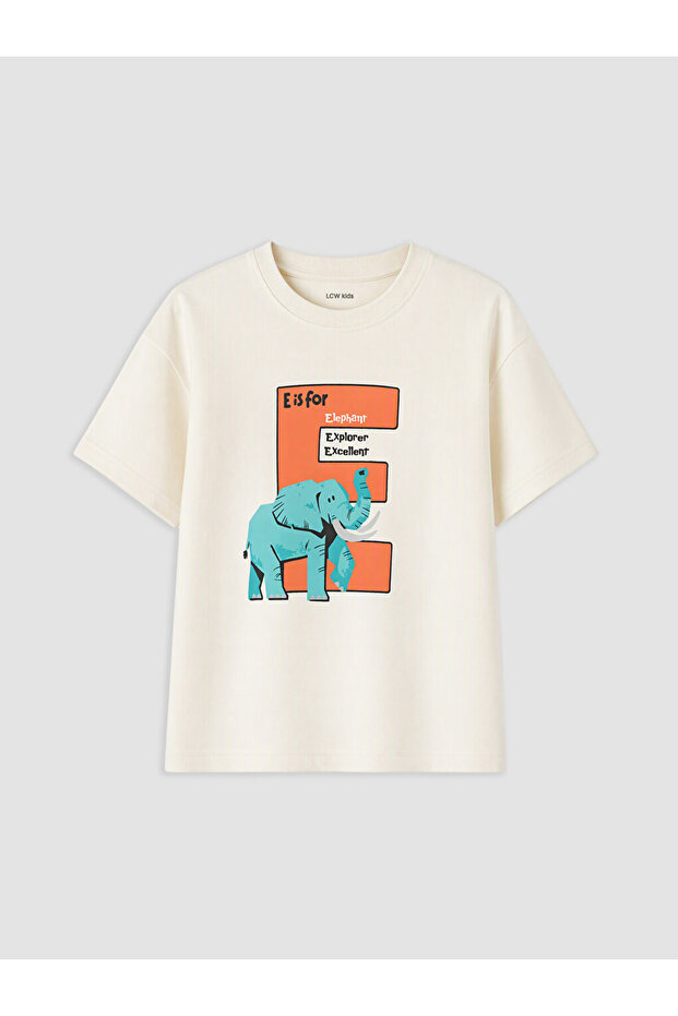 Lcw kids bicycle collar printed boy's t-shirt
