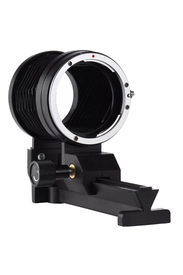 Suitable for one macro telescopic bellows focusing unit. Compatible with Canon EF mount lenses and EOS cameras.