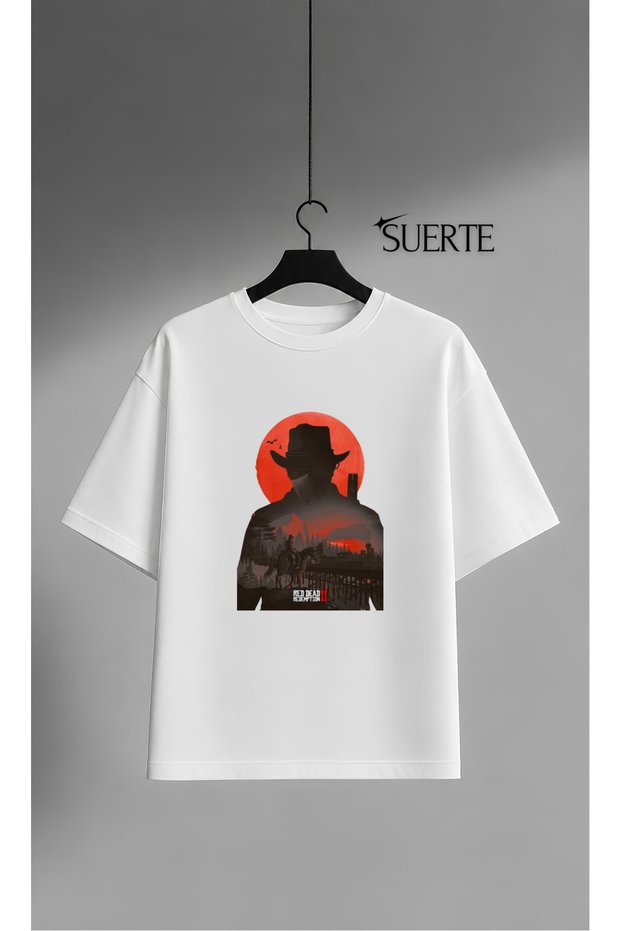Red Dead Redemption Designed Unisex Oversize High Print Quality 100% Cotton T-Shirt