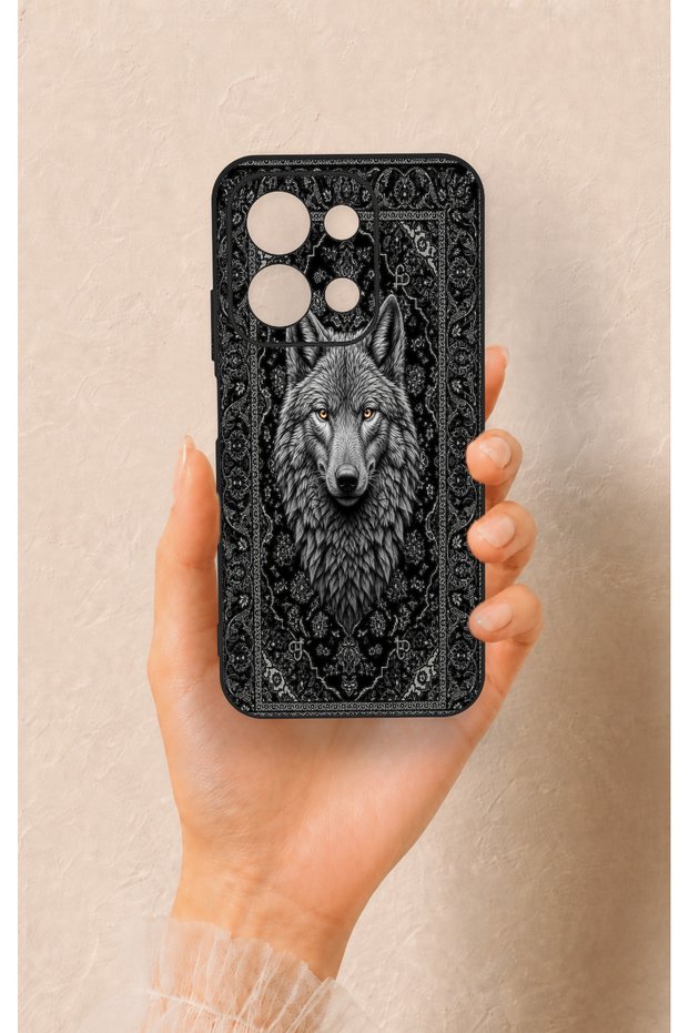 Redmi 15C 4g Compatible Ethnic Wolf Pattern Silicone Case