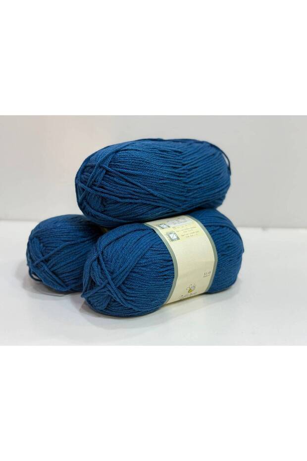 Yarn Bee Ss Low Piiling Ebruli Export Surplus Hand Knitting Yarn 450Gr - Navy Blue