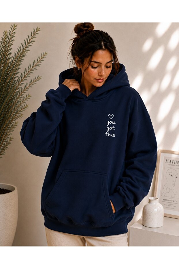 Women's Minimal Printed Oversize Sweatshirt