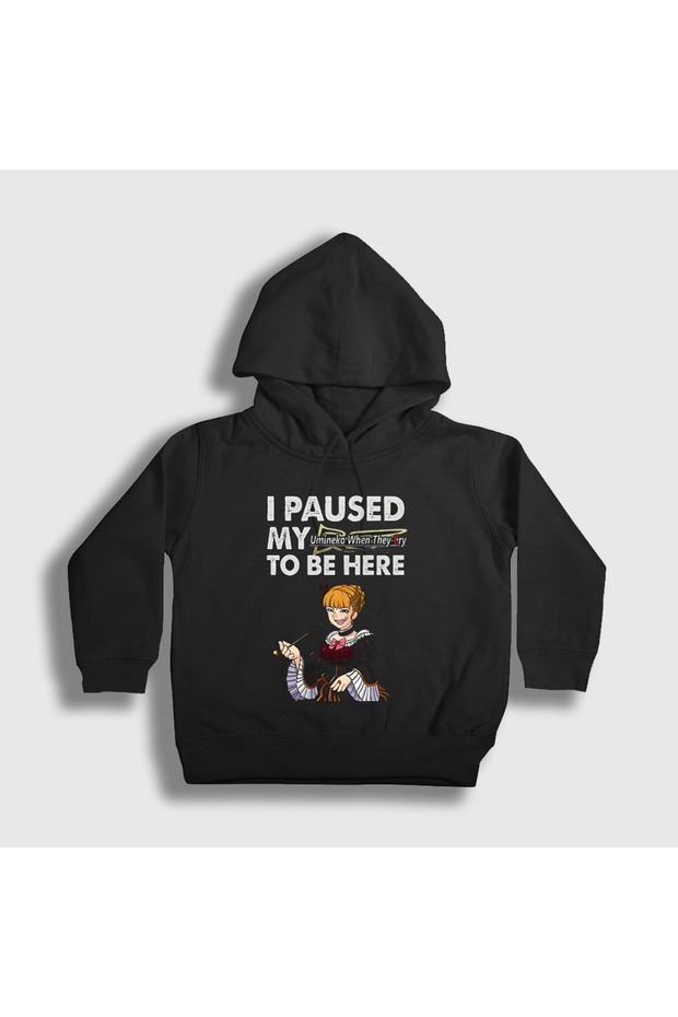 Unisex Kids Black Beatrice Umineko When They Cry Hooded Sweatshirt 611651Tt