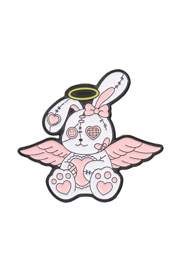 style 5 Stitched Plush Pastel Goth Horror Doll Enamel Pin Punk Teddy Bear Demon Purple Bunny Nurse R