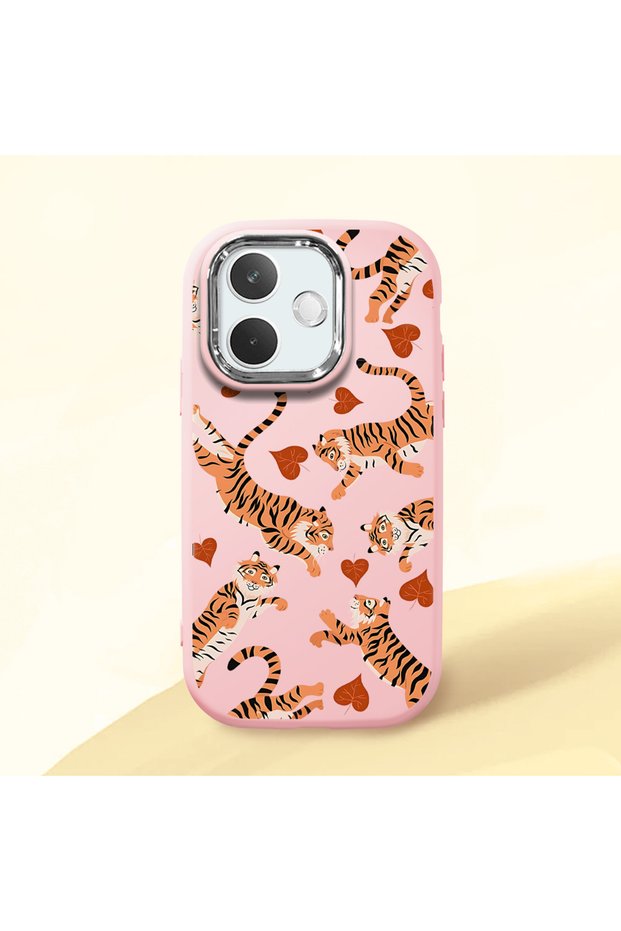 Oppo A5 Pro 4G/5G Compatible Shock-Absorbing Camera Protected Pink Silicone Case