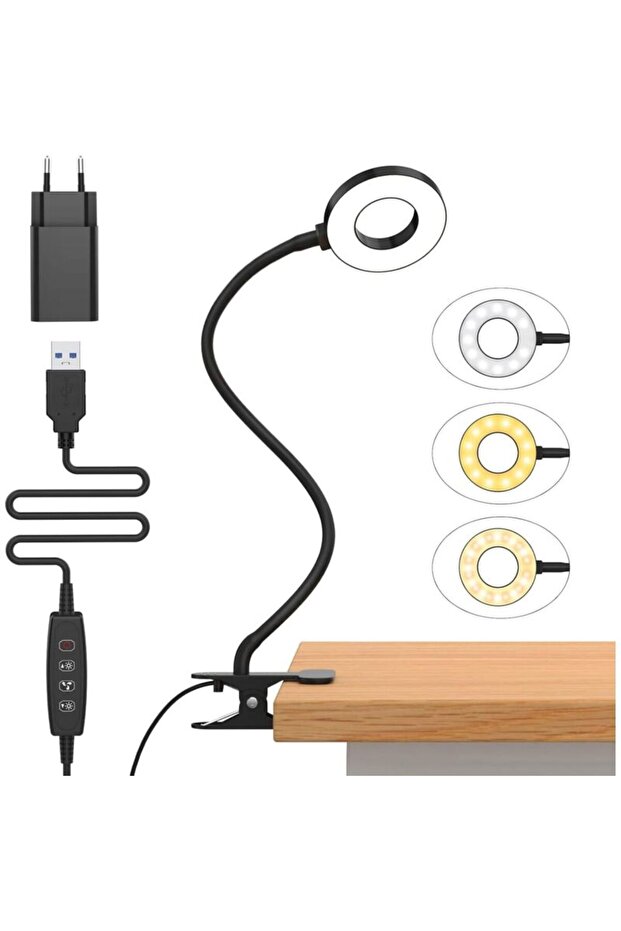 10W clip desk lamp 3 modes 50cm.