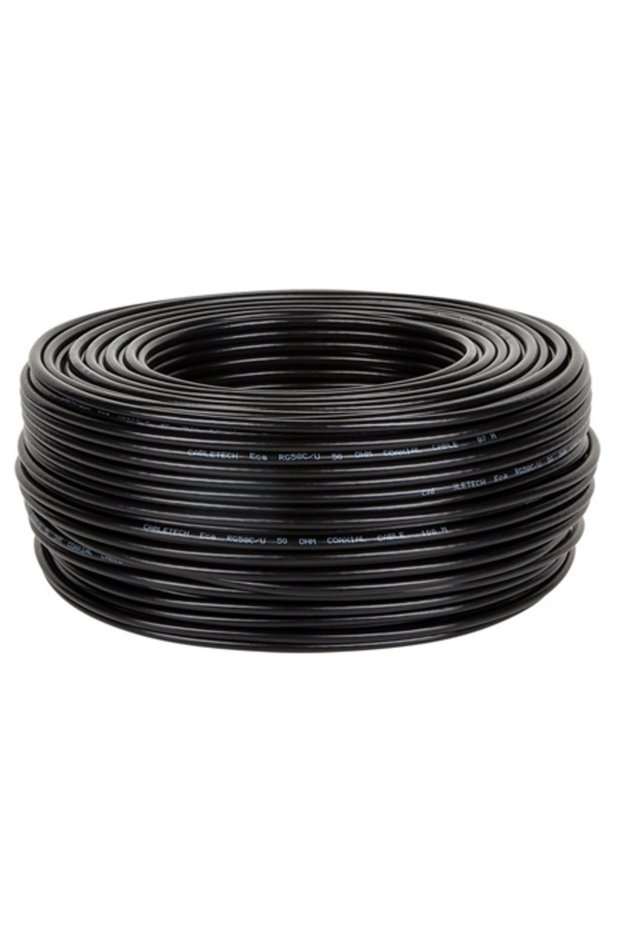RG58 Coaxial Cable 100m Roll, 50 Ohm Shielded Cable for RF Applications