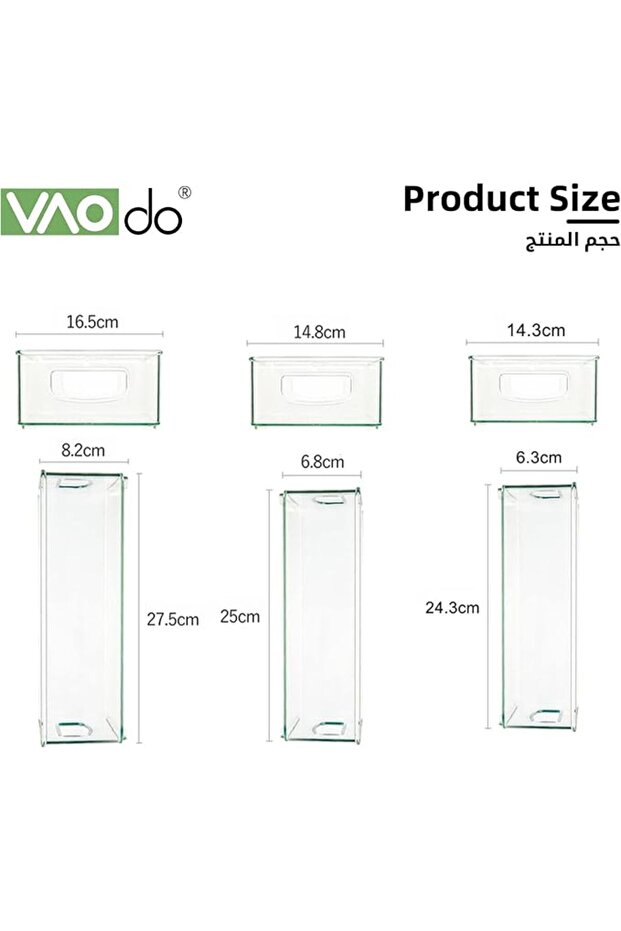 Refrigerator Organizer with Lids, Stackable Fruit Storage Containers, Vegetable Strainers Box - 4