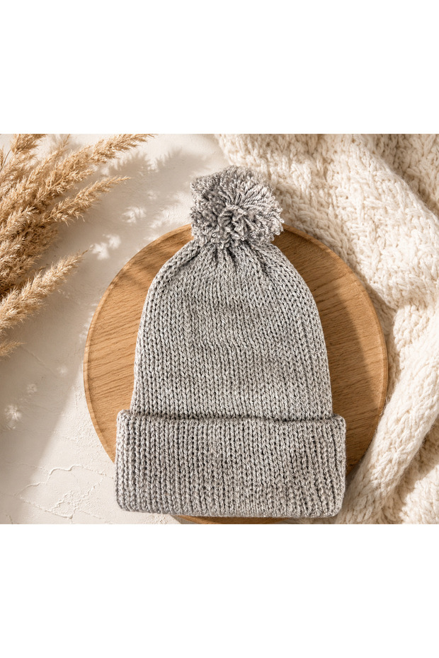 Knitted Double Layer Knitted Beanie for Children