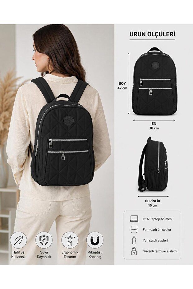 3-Compartment Stylish Backpack