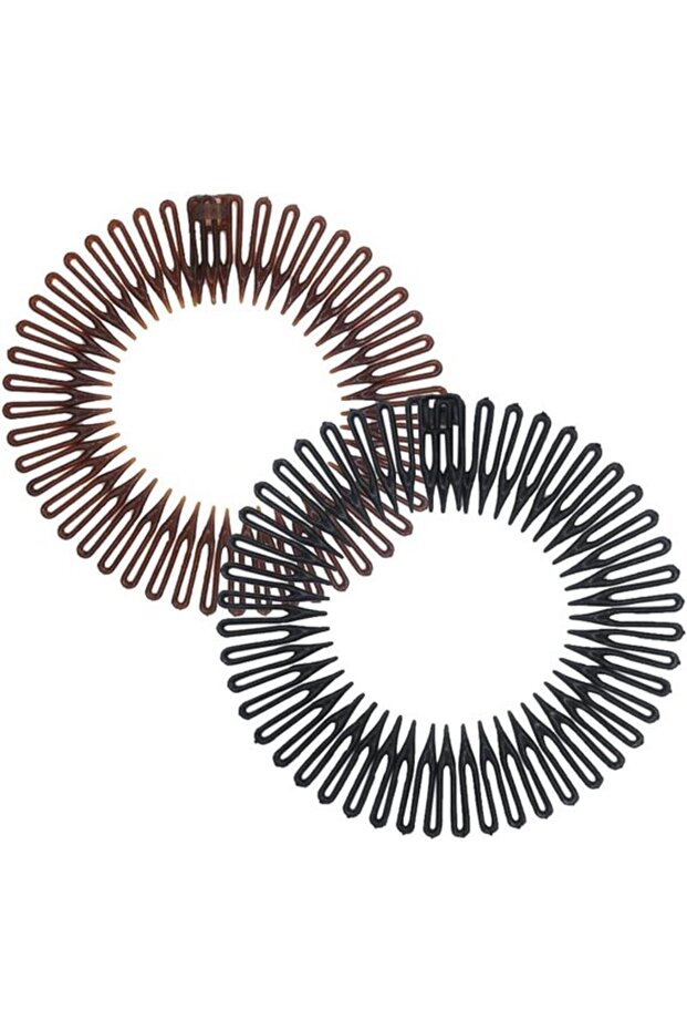 Hair combs 2pc flexible elastic organizer set.