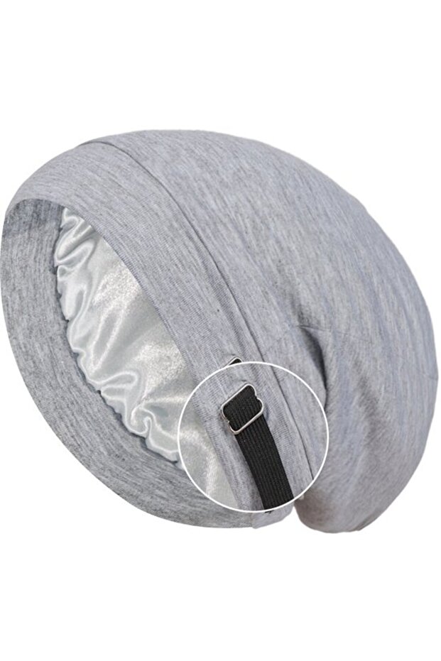 Silk sleep cap snow white satin cotton unisex breathable.
