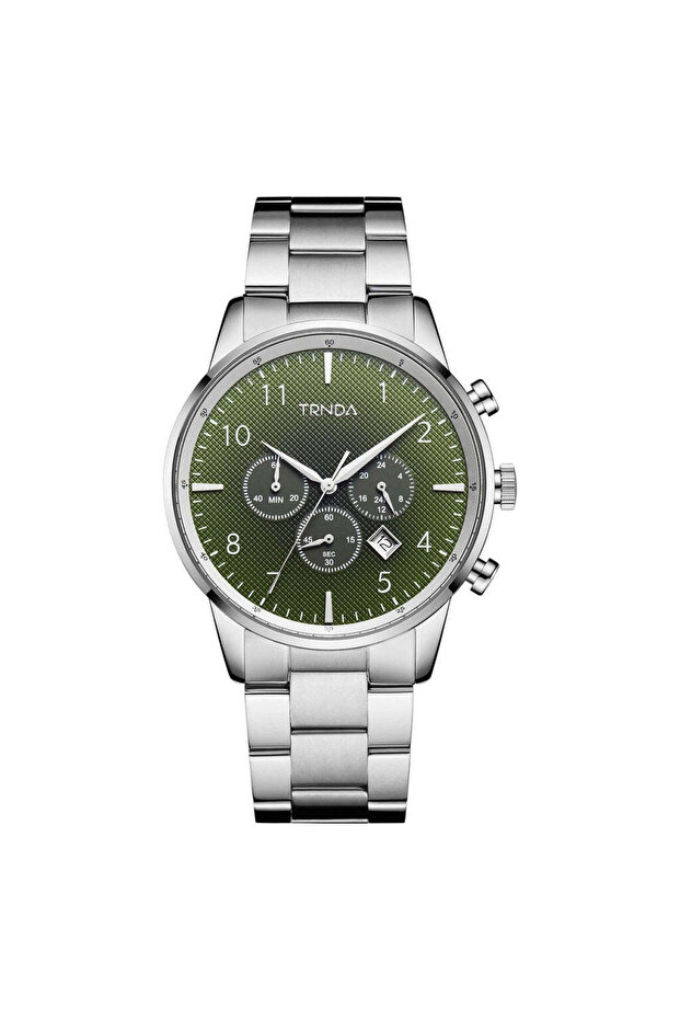 Men's Stainless Steel Watch, Gradient Green Dial | Trn43mm