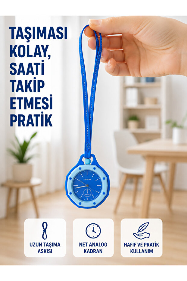 Strap Analog Bag Charm Portable Watch and Bag Accessory Blue