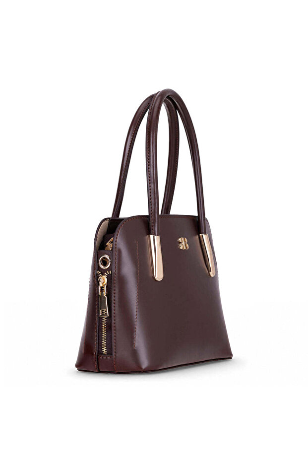 Burkley Solenne Cocoa Brown Pu Leather Women's Hand and Shoulder Bag