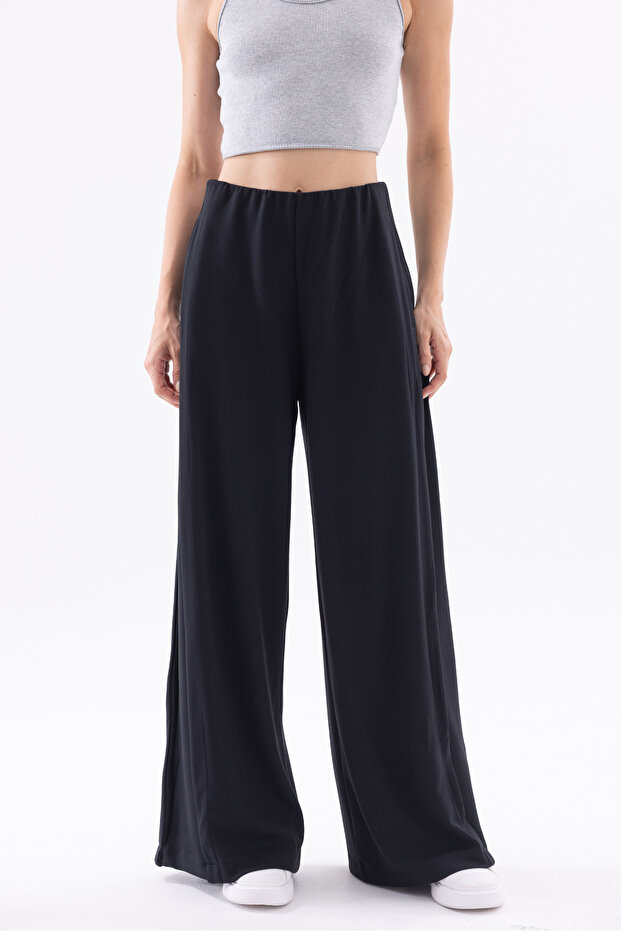 Relaxed Soft Draped Wide-Leg Pants