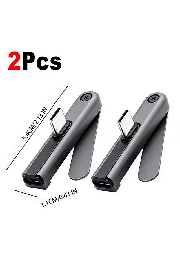 2PCS 2/1PCS Portable USB C To 3.5mm Audio Bracket Foldable Adapter Folding Mobile Phone Stand Alumin