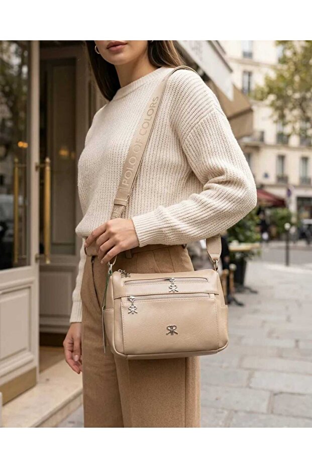 Multi-Compartment Patterned Women's Shoulder Bag - Stylish and Convenient Daily Bag