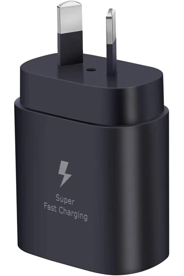 black 1pcs Australian Standard Charger, 25W Super Fast Type C Charger Block, Wall Plug Charger for
