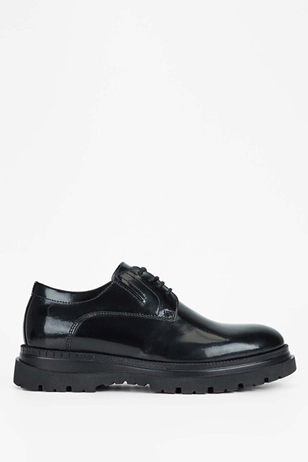 Men's Genuine Leather Black Casual Shoes