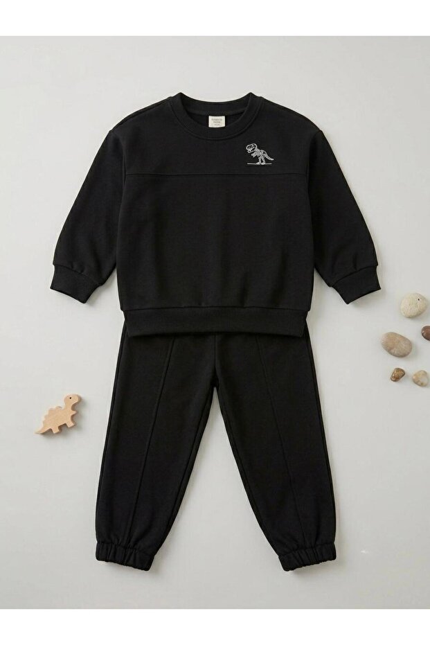 Boy's Sweatshirt and Jogger Sweatpants Set (Printed/Dual Pocket/Cord Strap)