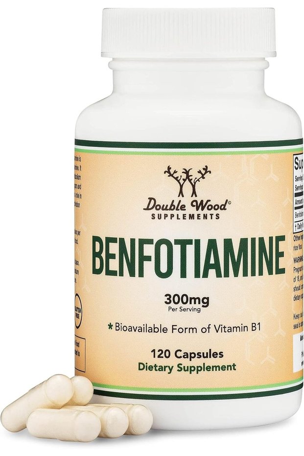 Double Wood Benfotiamine 300Mg Thiamine B1 Levels More Absorbable Than Thiamine 120 Caps