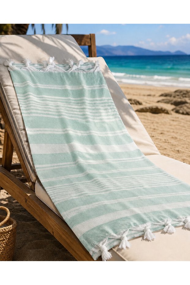 Thick Striped Mint Green
