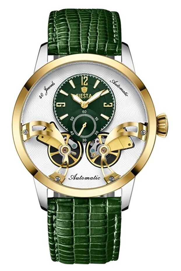 F25039M Automatic Wristwatch with Leather Strap