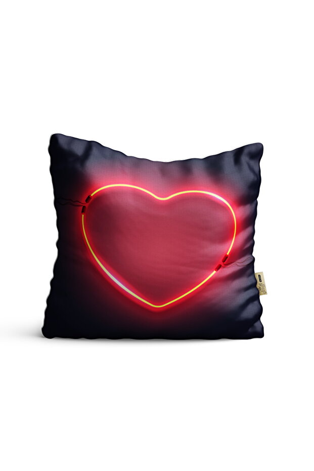 Throw Pillow Cover 42X42Cm Decorative Throw Pillow Cover Neon Heart Model Lv 33