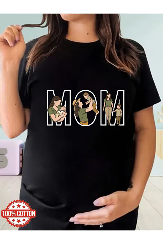 Men's Mom Printed 100% Cotton Maternity T-Shirt