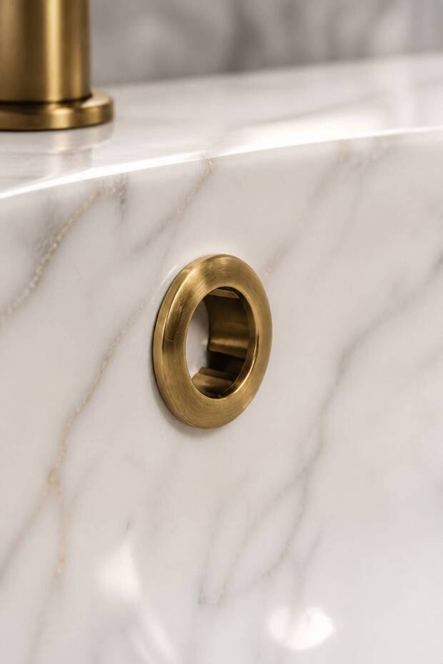 Mat Gold Sink Overflow Ring Mat Gold Sink Drain Stopper 1 Piece