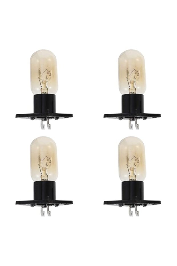 OSALADI 4PCS Microwave Bulb with Housing 250V 20W Microwave Light Bulb Replacement